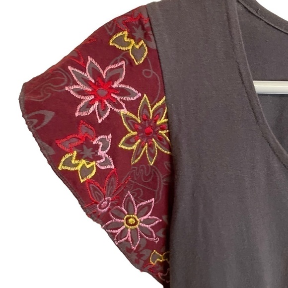 Ark Imports Fair Trade Boho Dress - Size XS Bright embroidery-butterfly sleeves - Picture 3 of 7